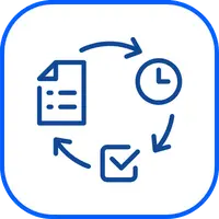 Icône représentant la gestion de projet avec une interface intuitive pour centraliser les projets.